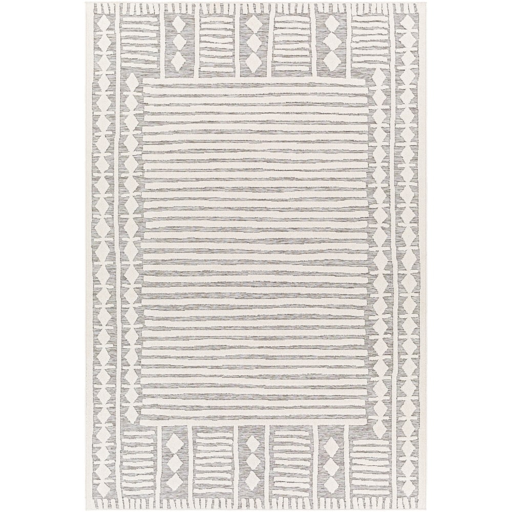 Livabliss Kaidi Global Stripe Outdoor Area Rug