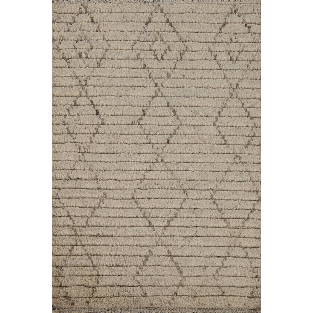 Moroccan Indian Accent Rug Handmade Geometric Wool Carpet - 2'0"x 3'0"