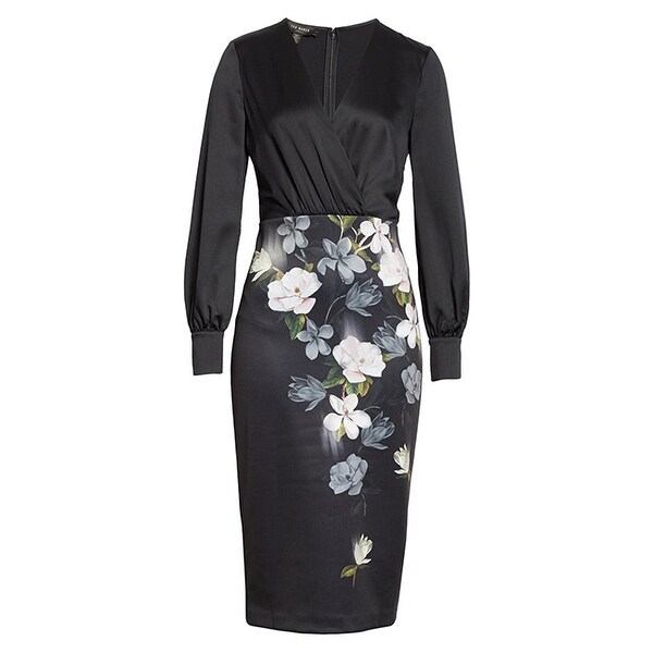 ted baker black flower dress