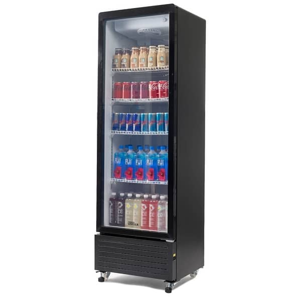 Single Door Commercial Refrigerator Beverage Cooler with LED Light