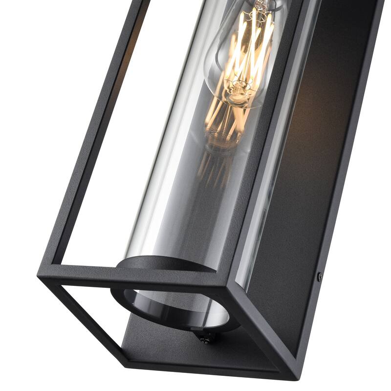 Caleb 1-Light Outdoor Wall Sconce Textured Black - Textured Black