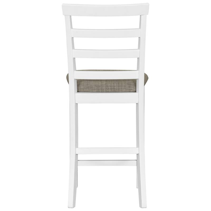 5-Piece Multi-Functional Rubber Wood Counter Height Dining Set
