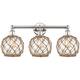 Option Polished Nickel / Clear Glass with Brown Rope