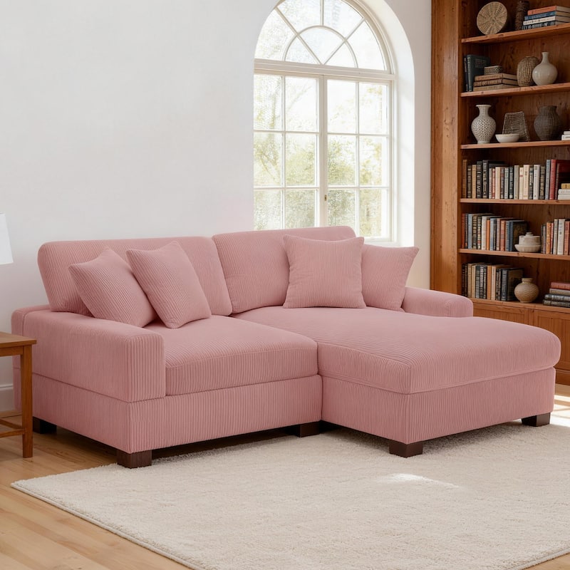Oversized L-shaped Modular Sectional Sofa with Chaise Lounge