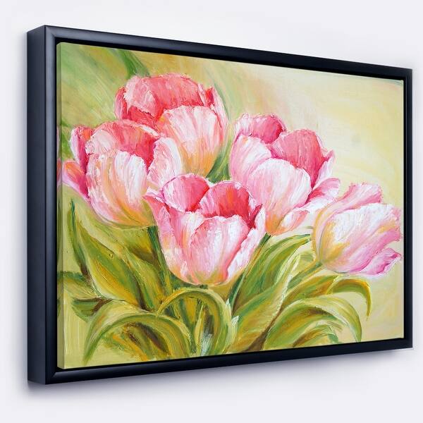 Shop Designart Bunch Of Tulips Oil Painting Floral Art Framed