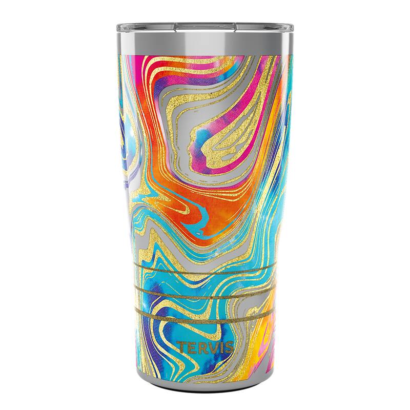 Tervis Traveler Tie Dye Swirl-Bright Triple Walled Insulated Travel Tumbler, Stainless Steel - 20oz - 20oz