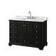 Option Dark Espresso / White Carrara Marble Top /