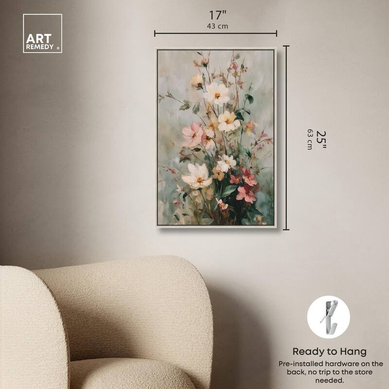 Vintage White Whispers Canvas by Art Remedy