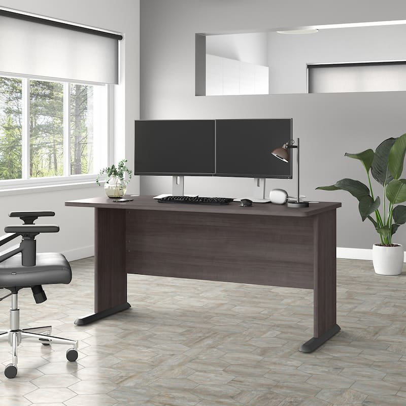 Studio A 60W Computer Desk by Bush Business Furniture - Storm Gray
