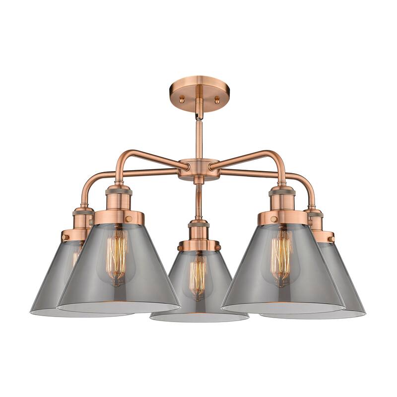 Innovations Lighting Cone - 5 Light 26" Stem Hung Chandelier