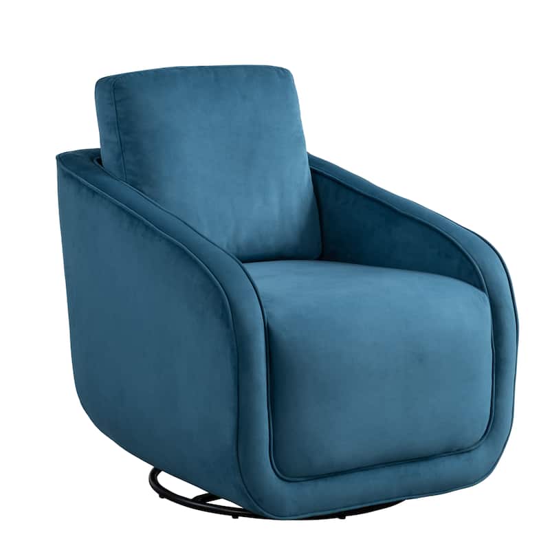 Studio Living Landon Swivel Accent Chair in Velvet Fabric