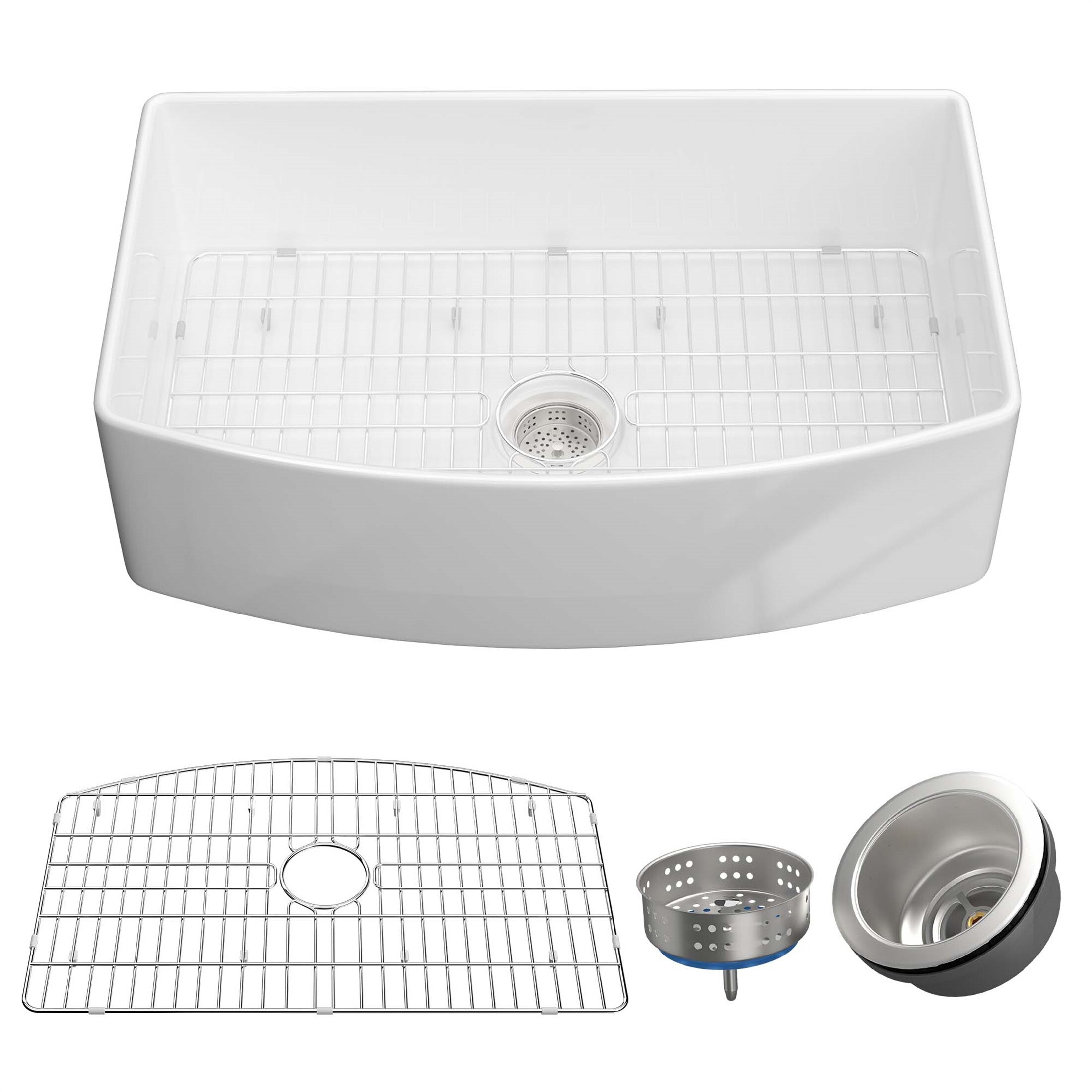 30 L X 21 W Fireclay Farm Sink Bed Bath Beyond 38247947   30' L X 21' W Fireclay Farm Sink 