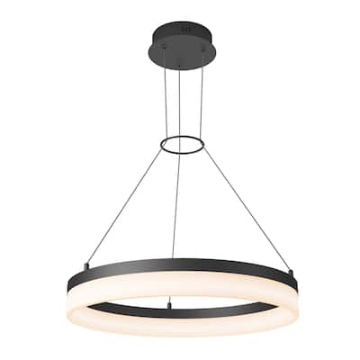 Artika Optical Ring LED Pendant Multiple CCT, Black