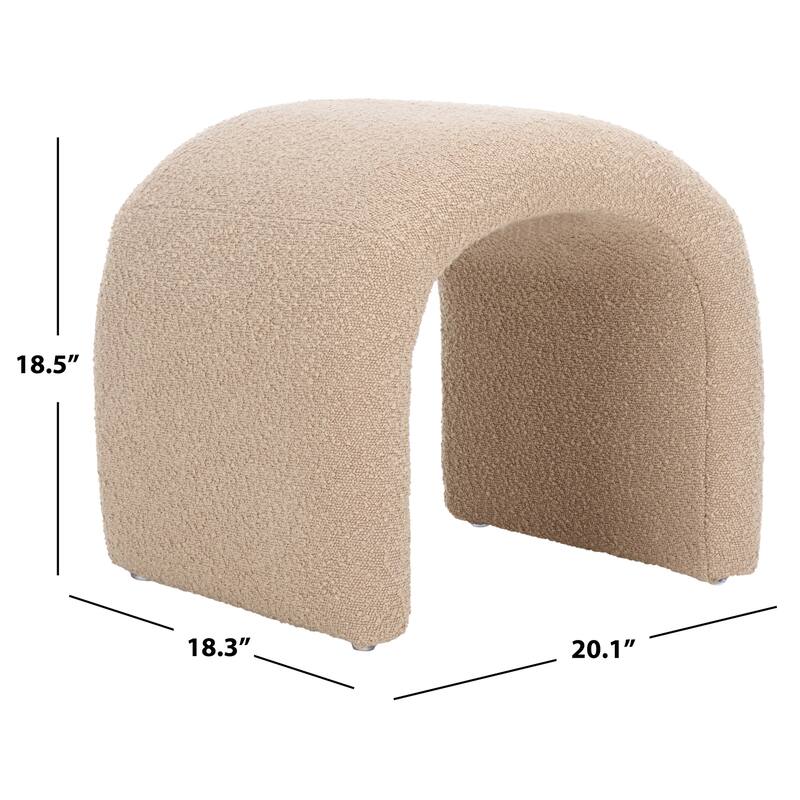 SAFAVIEH Alize Curved Waterfall Velvet Ottoman