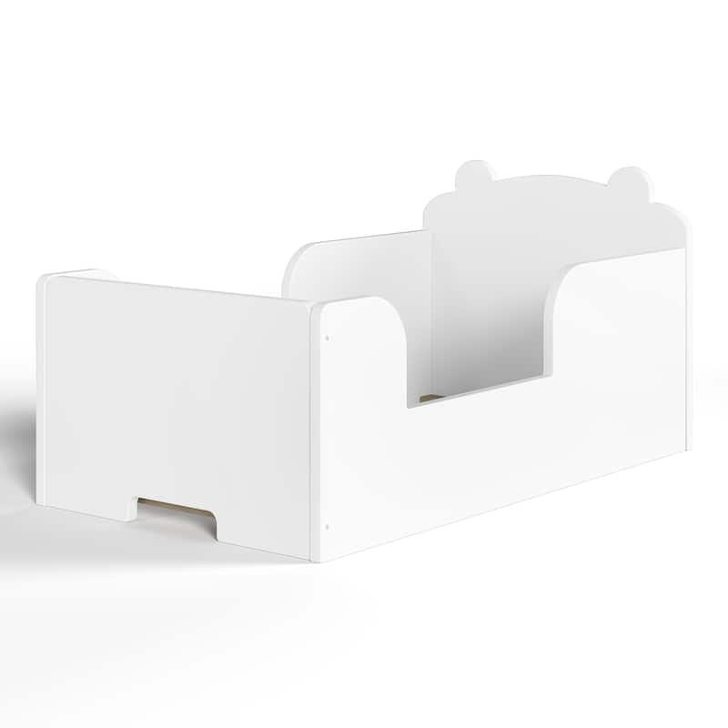 Toddler Floor Bed Frame - Bear Shape Cot Bed for Boys & Girls Ages 3-6