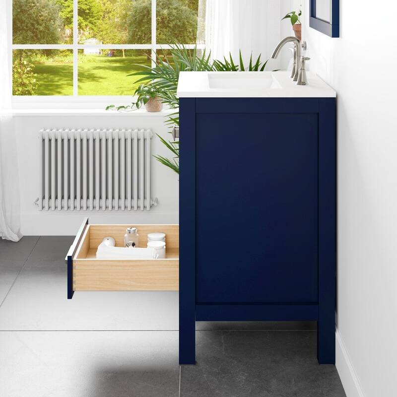 Eviva Aberdeen 24"W Bath Vanity with Carrara Quartz Top