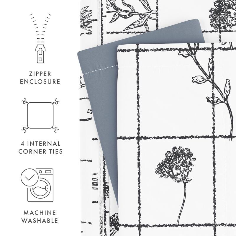 Becky Cameron Oversized Flower Field 3 Piece Reversible Duvet Cover Set