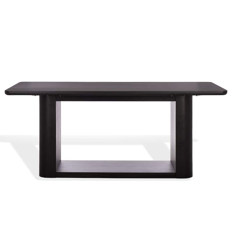 SAFAVIEH Couture Howard Oak Wood Dining Table - 71"W x 37"D x 30"H - Black