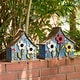 preview thumbnail 4 of 37, Glitzhome 10.5"H Distressed Solid Wood Birdhouse with 3D Flowers - 10.5"