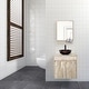 preview thumbnail 18 of 39, 24" Bathroom Vanity Set Tempered Glass/ Ceramics Sink Combo Wall Mounted Natural Cabinet Faucet Drain Mirror brown round sink