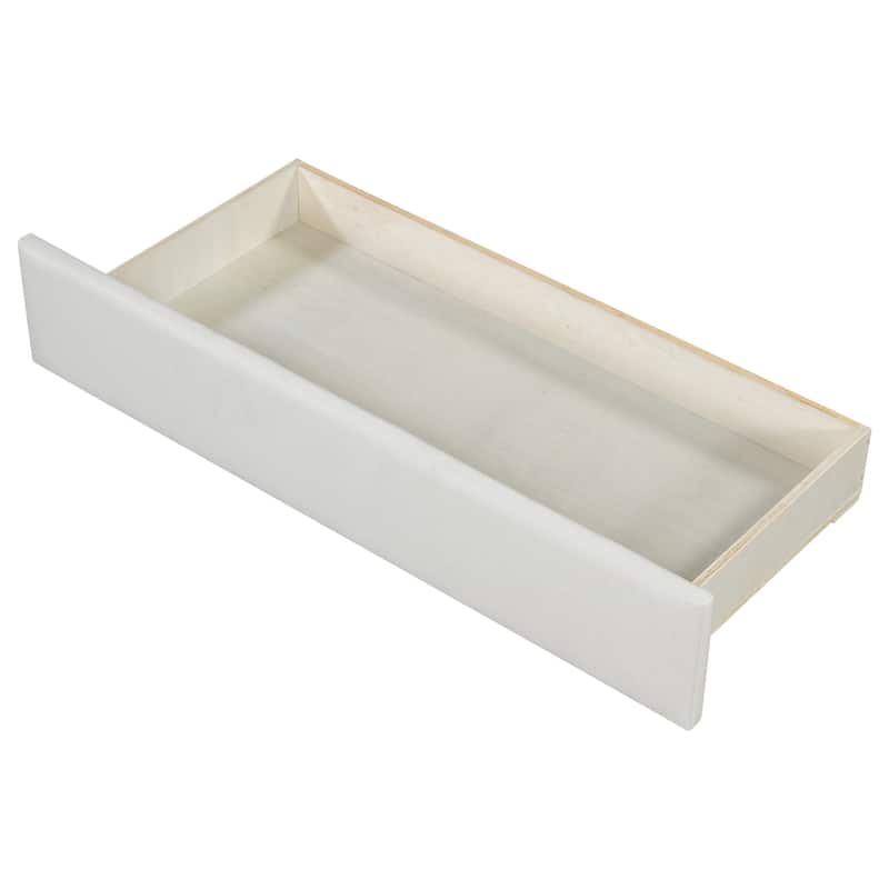 Roomfitters Twin XL to King Size Upholstered Daybed with Adjustable Frame and Storage Drawers