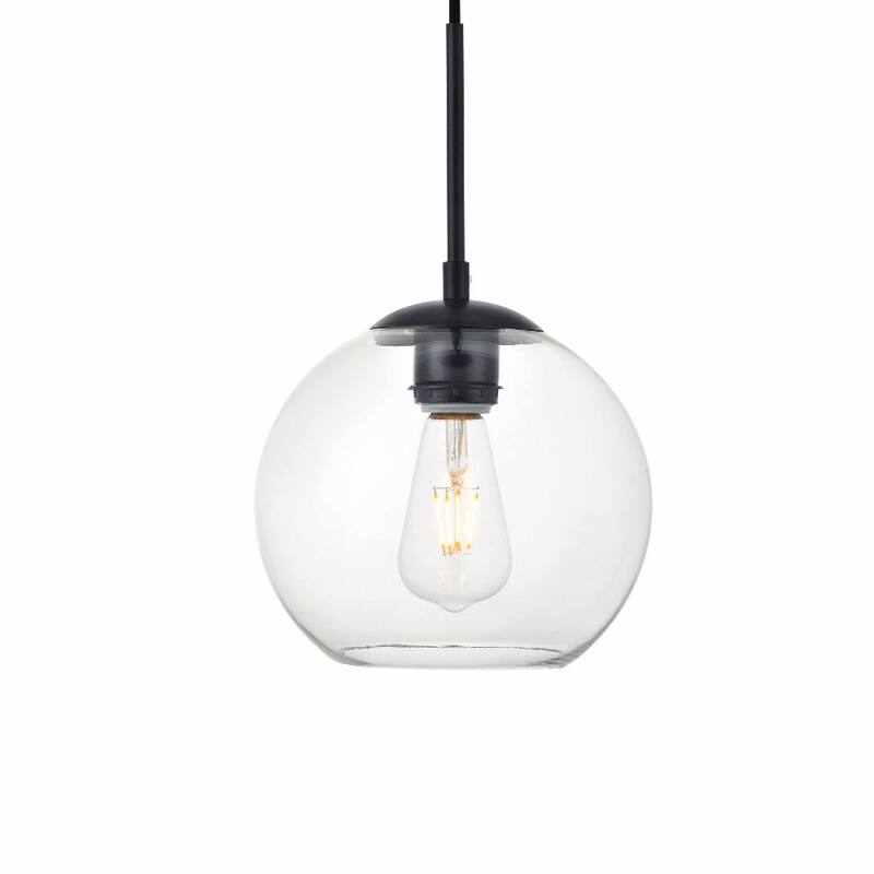 Elegant Lighting Baxter Single Light 8" Wide Mini Pendant with Clear
