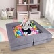 preview thumbnail 12 of 28, Costway Kids Modular Play Couch Play Set with Suede Fabric Cover - See Details