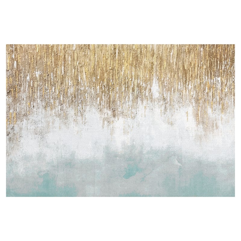 Sage Blue Shimmer by Willowbrook Fine Art Canvas Art Print
