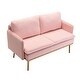 preview thumbnail 36 of 48, Polyester Upholstered Living Room loveseats sofa With Golden Legs
