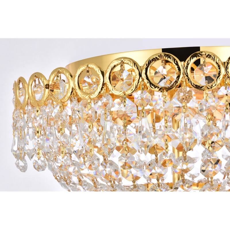 Fleur Illumination 4 light Gold Flush Mount