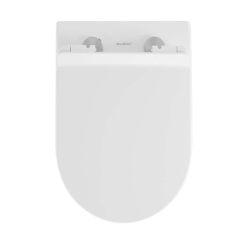 St. Tropez Back to Wall Concealed Tank Toilet Bowl Bundle in Glossy White