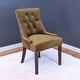 preview thumbnail 22 of 23, Silver Orchid Flohr Tufted Velvet Dining Chairs (Set of 2) Brown