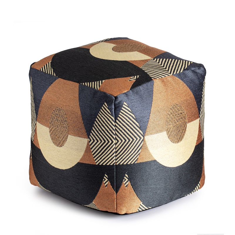 Jani Martinique 18" x 18" x 18" Square Indoor/Outdoor Pouf Ottoman