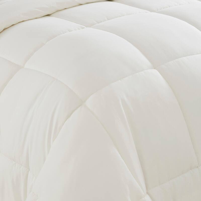 Plush Solid Color Box Stitch Down Alternative Comforter