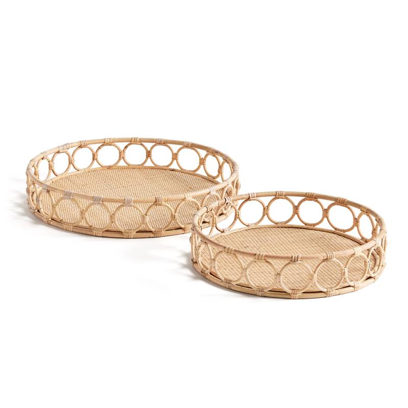 Ninette Rattan Trays - Round Trays