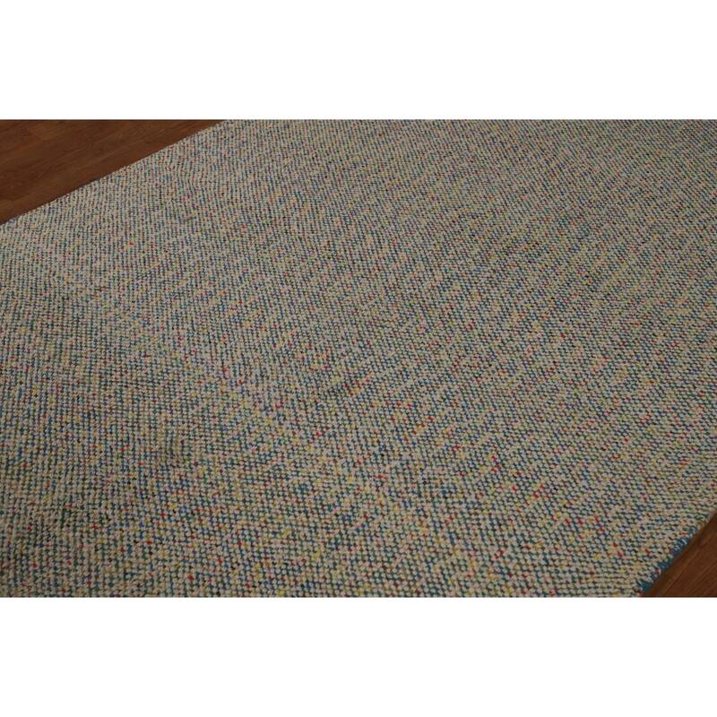 All-Over Moroccan Oriental Area Rug Handmade Wool Carpet - 4'11" x 7'8"