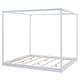 preview thumbnail 18 of 17, Durable King Canopy Platform Bed with Customizable Curtain Options, Natural