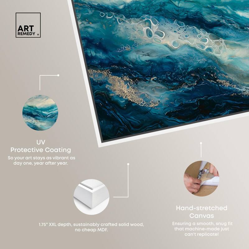 Jeweled Waters Canvas by Art Remedy