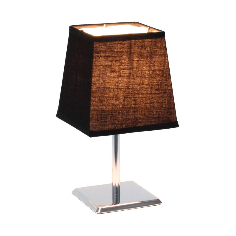 Metal Table Lamp with Geometric Shade - 9.5" - Black