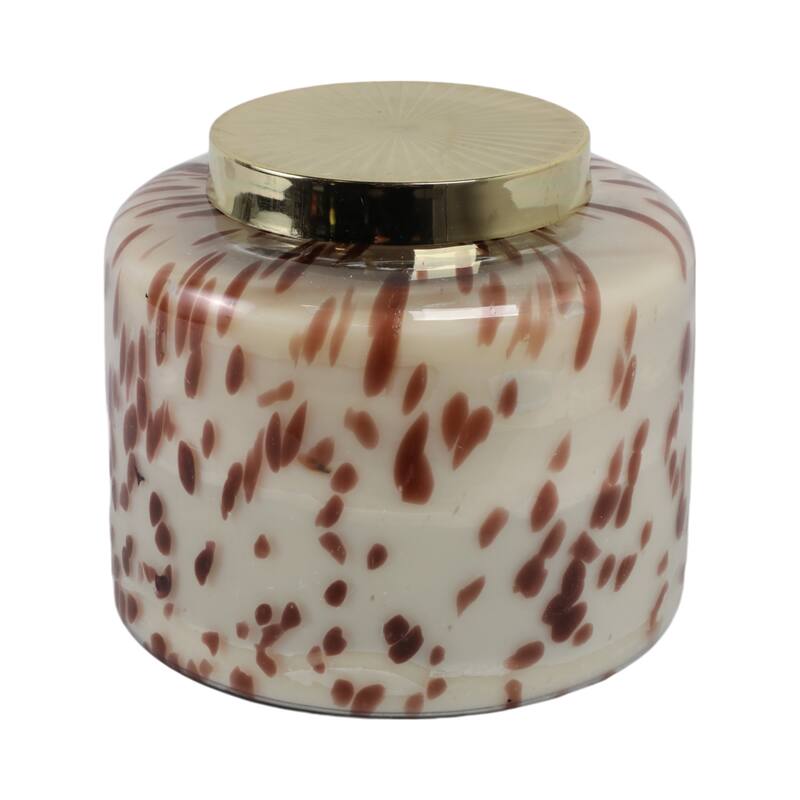 Decorative Scented Candle with Lid - Cinnamon Speckle 180oz - 9"