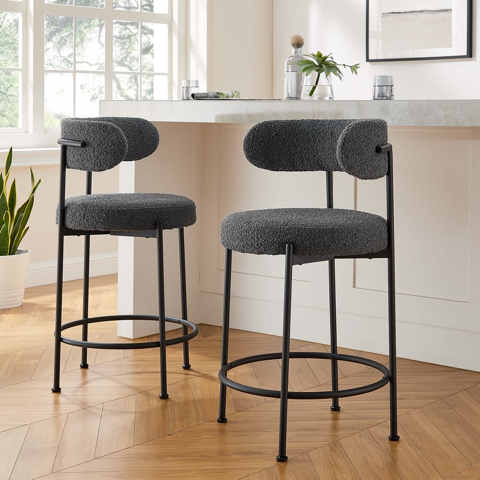 Modway diner 2025 bar stool set