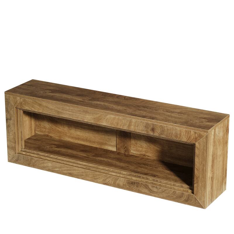 63" Extra Long TV Stand with Storage Shelves, Media Console Entertainment Center for 55/60/65/75-Inch TVs Living Room Bedroom