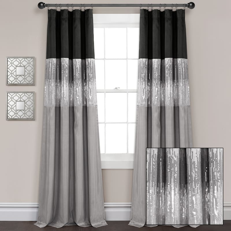 Lush Decor Night Sky 100 Percent Lined Blackout Window Curtain Panel Single