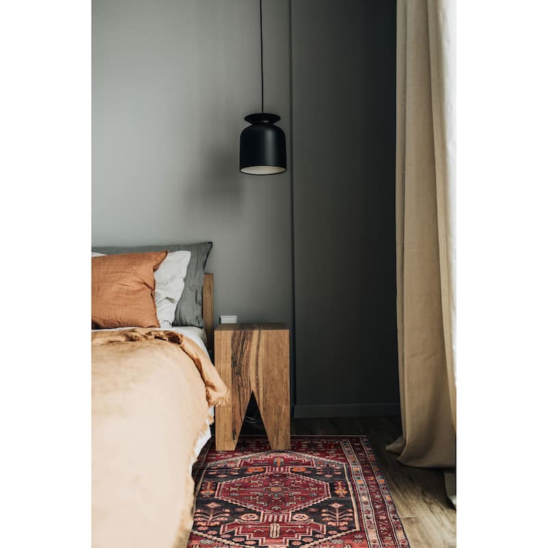 ECARPETGALLERY Hand-knotted Andelz Red Wool Rug - 4'0 x 7'7