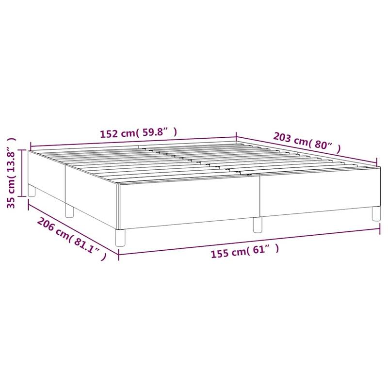 vidaXL Bed Frame, Faux Leather, No Mattress