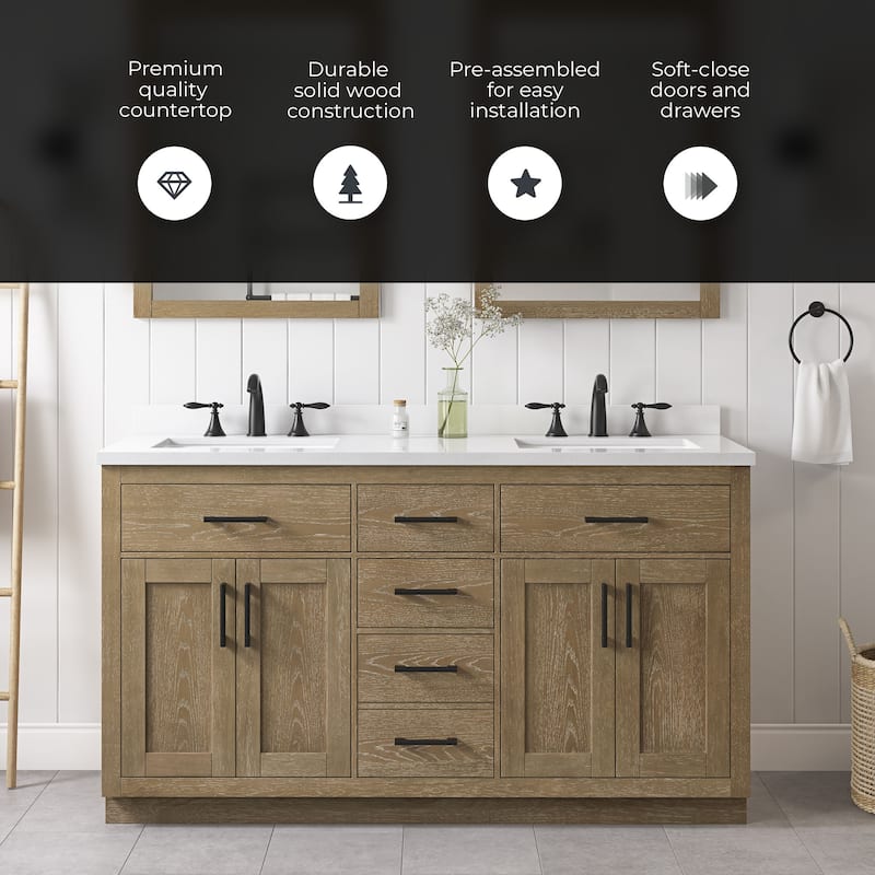 OVE Bailey Bathroom Vanity with Power Bar