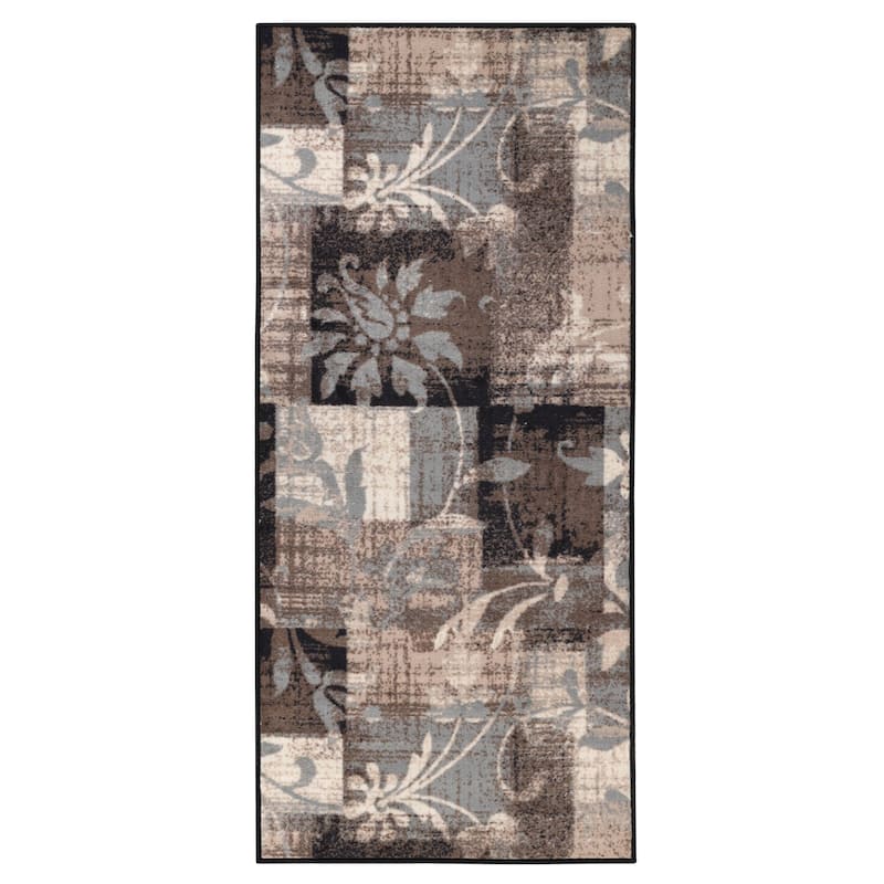Superior Pastiche Contemporary Floral Patchwork Indoor Runner or Area Rug