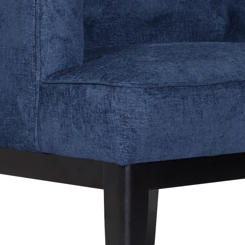 Clough Fabric or Faux Leather Tufted Accent Chair by Christopher Knight Home
