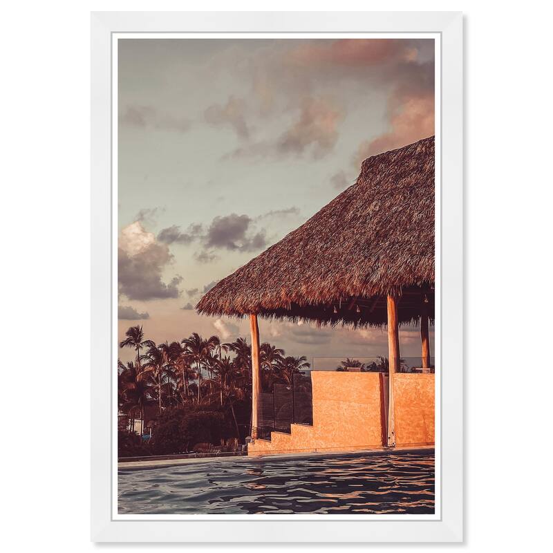 Wynwood Studio Prints Nature and Landscape Some rest by the pool Brown and Nautical & Coastal Wall Art Canvas Print