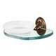 preview thumbnail 3 of 3, Alno Classic Traditional Wall Mounted Glass Soap Dish with Brass Antique English